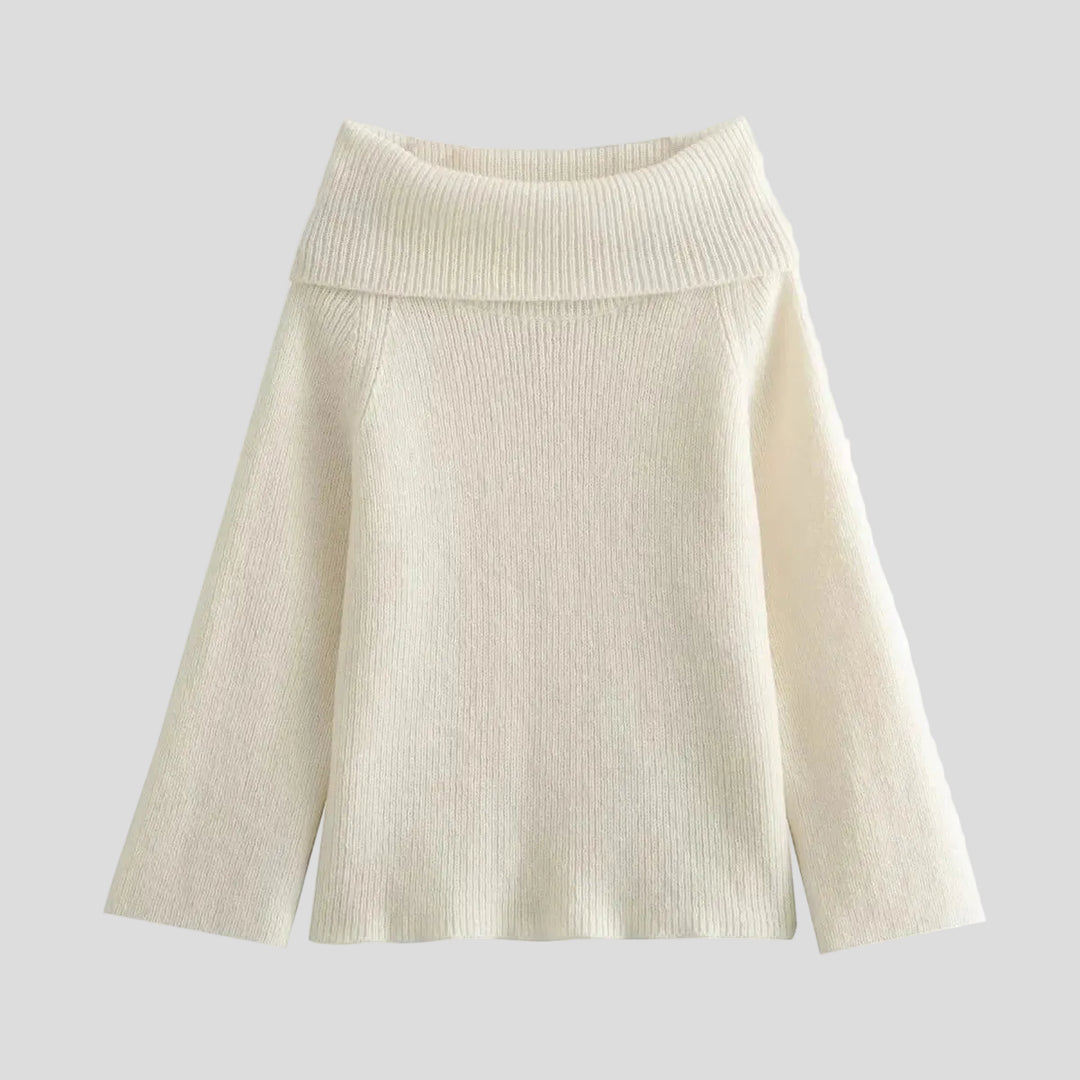 Pulover elegant cu guler căzut