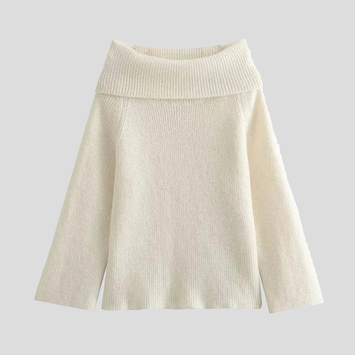 Pulover elegant cu guler căzut