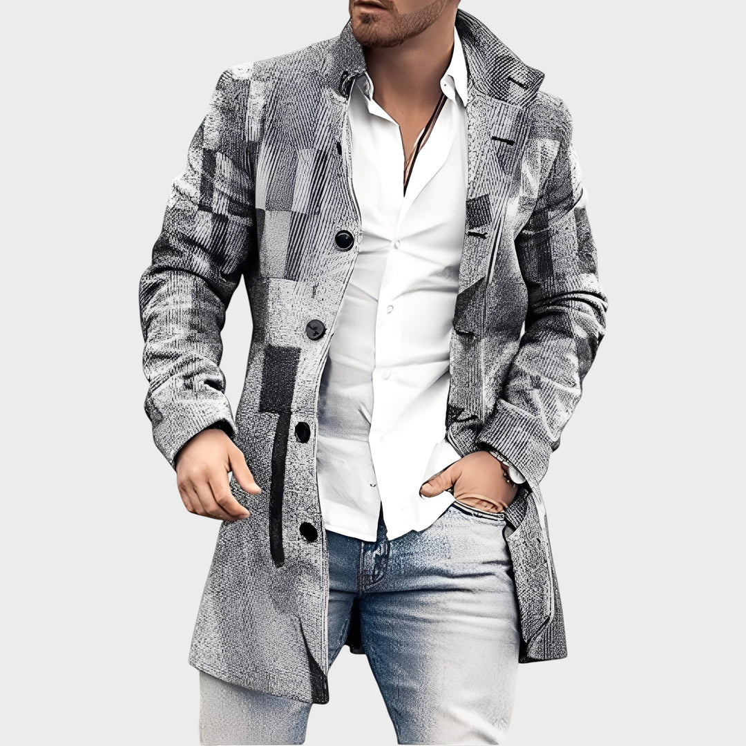 Luke - Palton lung elegant din tweed