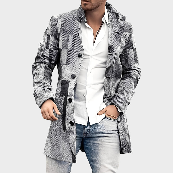 Luke - Palton lung elegant din tweed