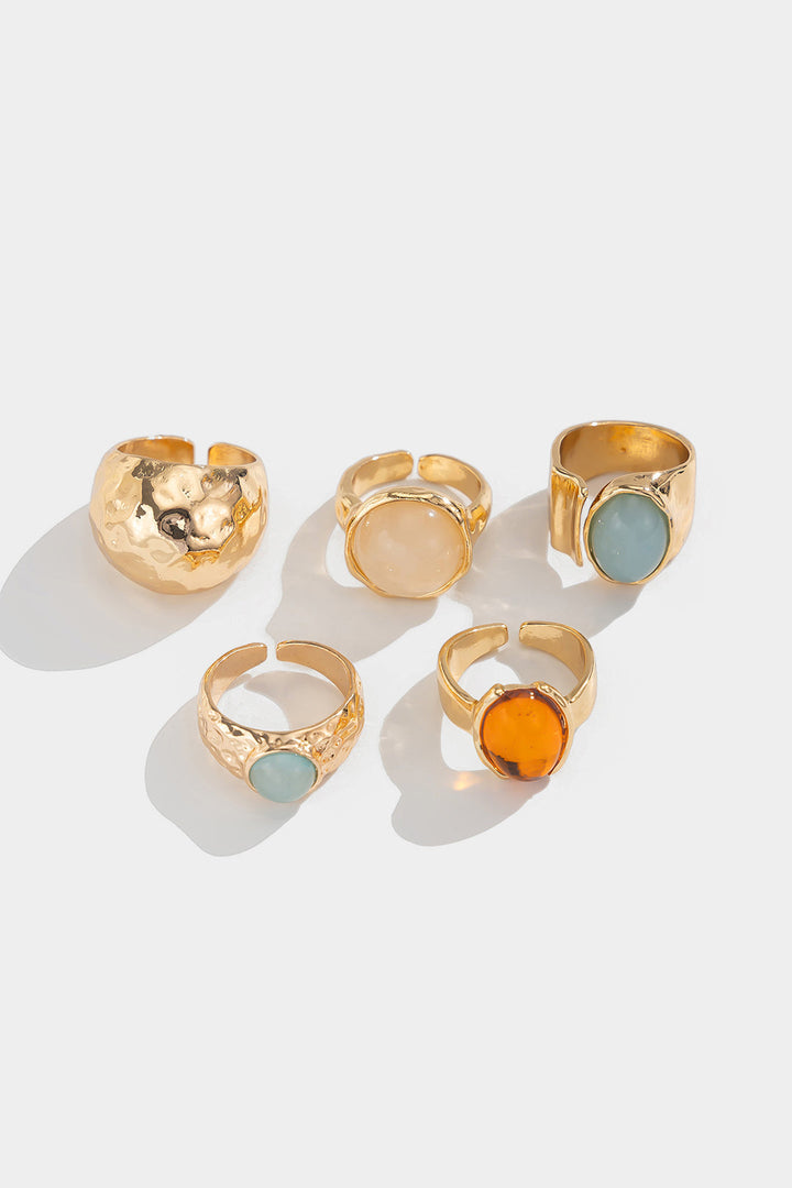 Eliza – Set de inele cu detalii colorate