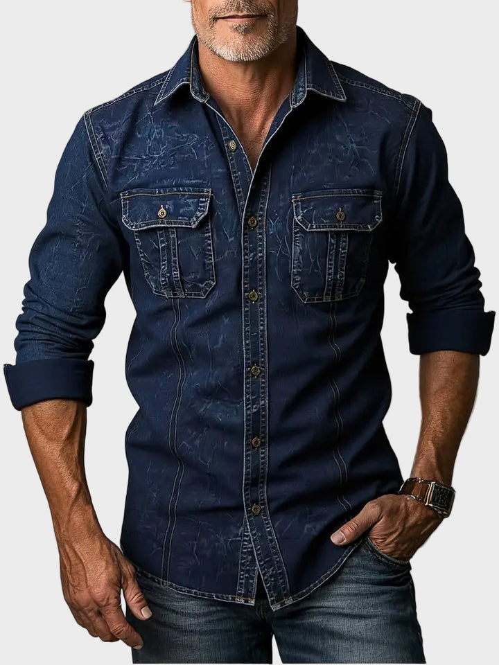 Florin - Cămașă din denim cu buzunare