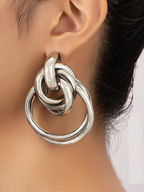 Diana – Cercei rotunzi împletiți