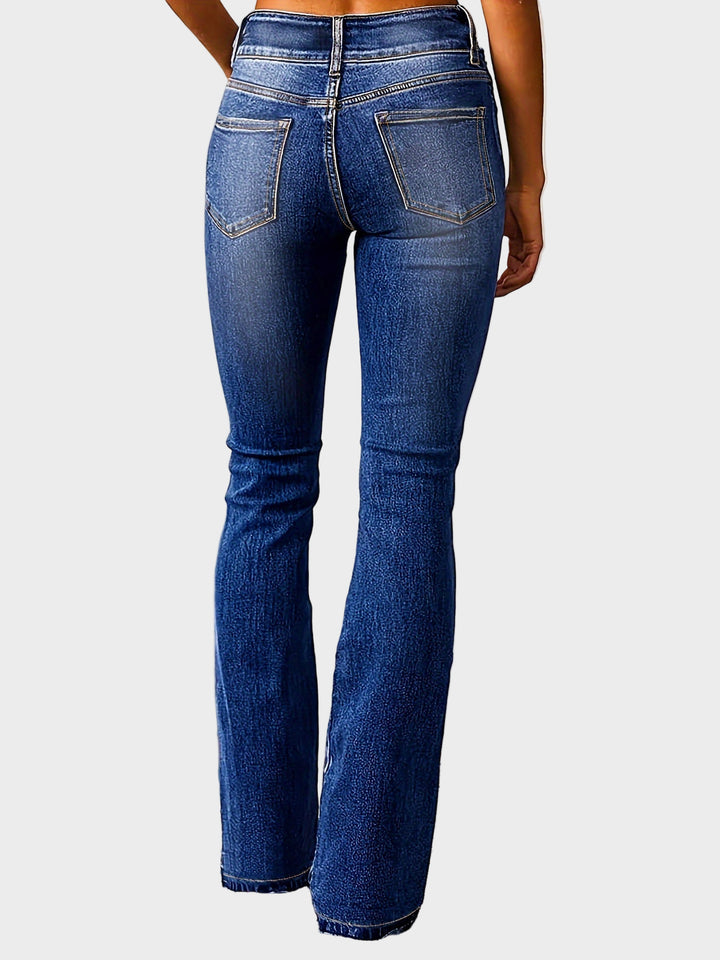 Andiara - Blugi Evazați Cu Talie Inaltă