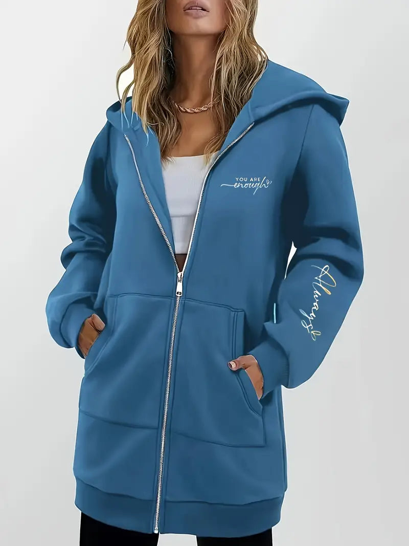 Angeleen - Jachetă Cu Glugă Si Fermoar