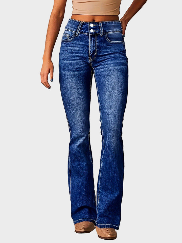 Andiara - Blugi Evazați Cu Talie Inaltă