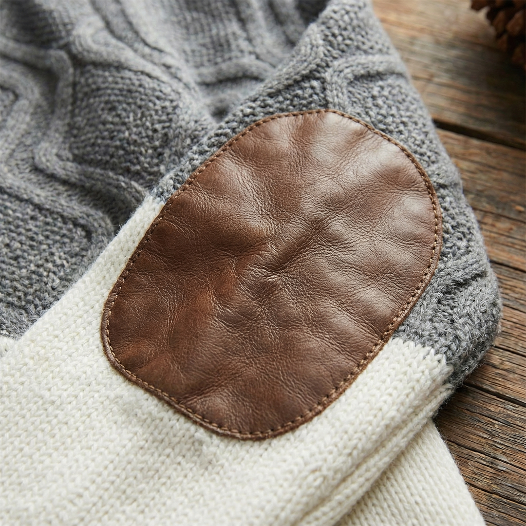 Adam - Pulover cu fermoar și guler înalt