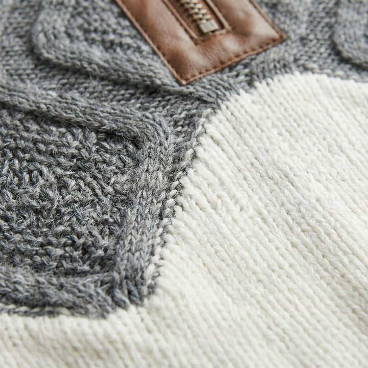 Adam - Pulover cu fermoar și guler înalt