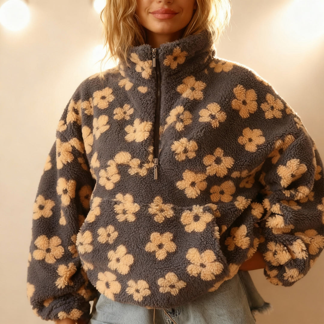 Carmen - Pulover cu imprimeu floral