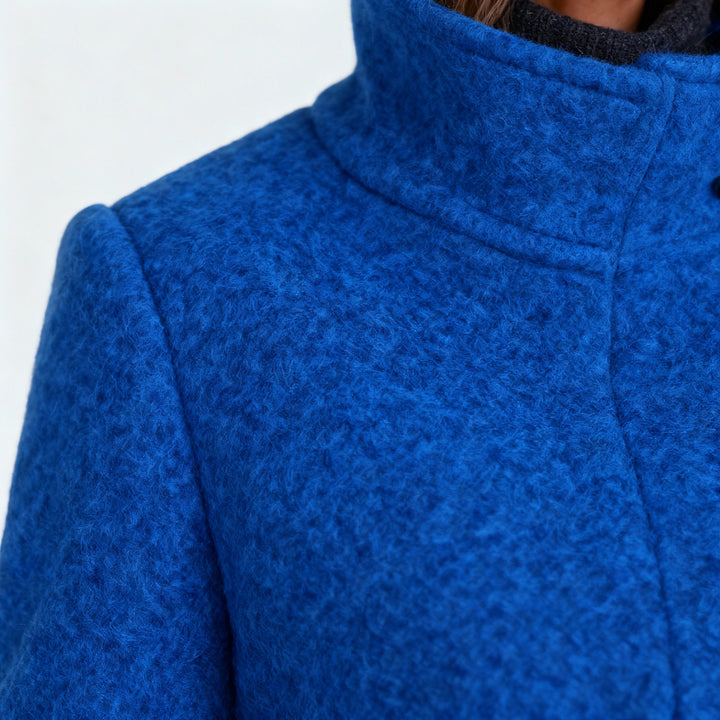 Alina - Jachetă cu guler înalt din amestec de lână