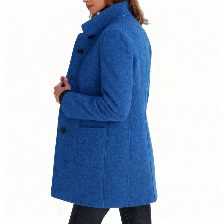 Alina - Jachetă cu guler înalt din amestec de lână