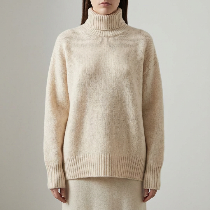 Doina - Pulover din cașmir cu guler înalt
