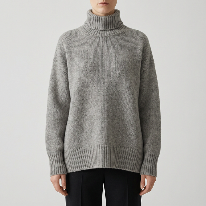 Doina - Pulover din cașmir cu guler înalt