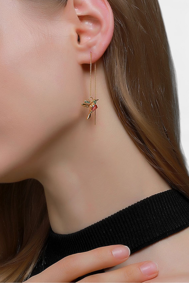 Anca – Cercei lungi cu motiv pasăre