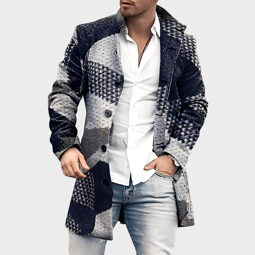 Luke - Palton lung elegant din tweed