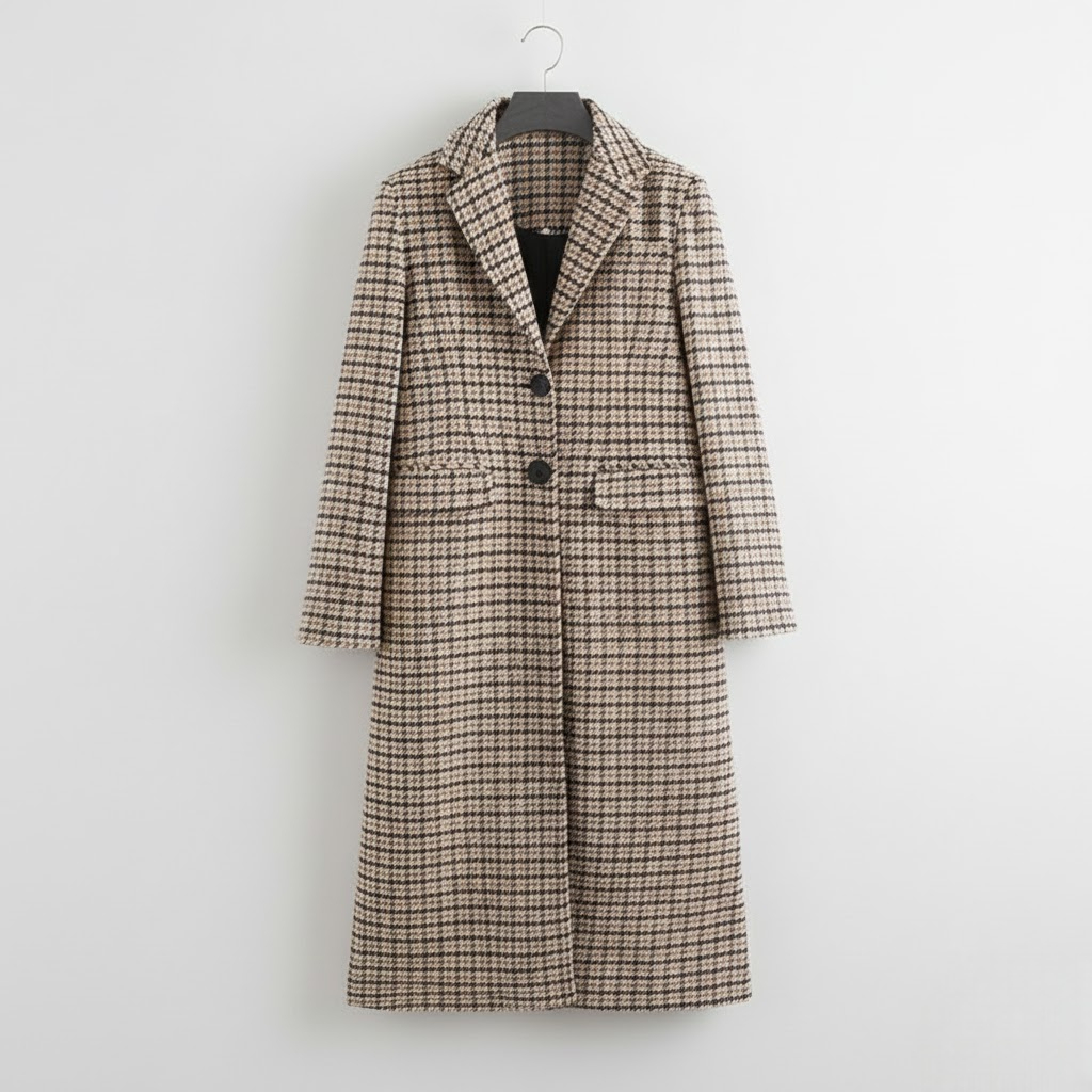 Palton clasic în carouri