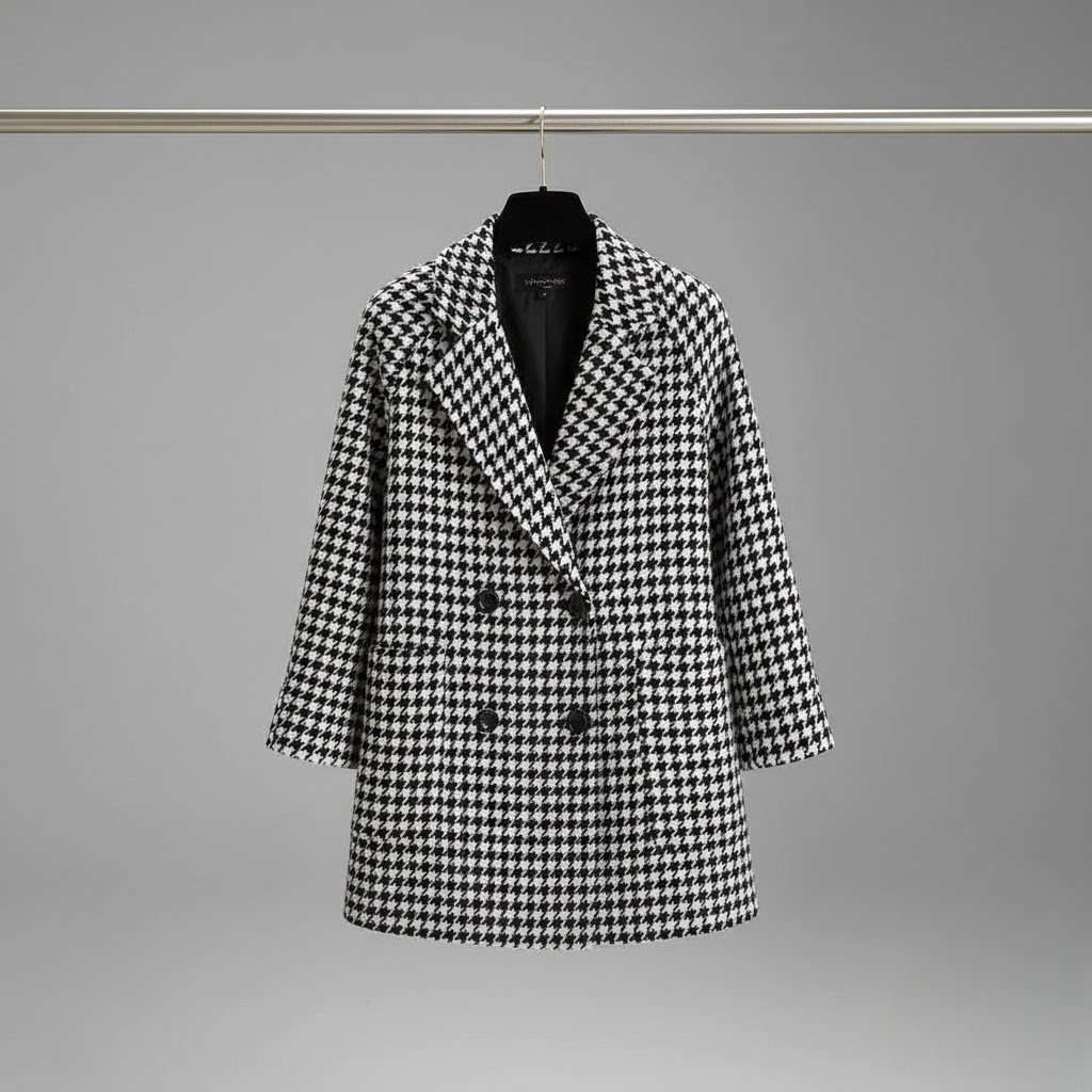 Palton cu model Pepit