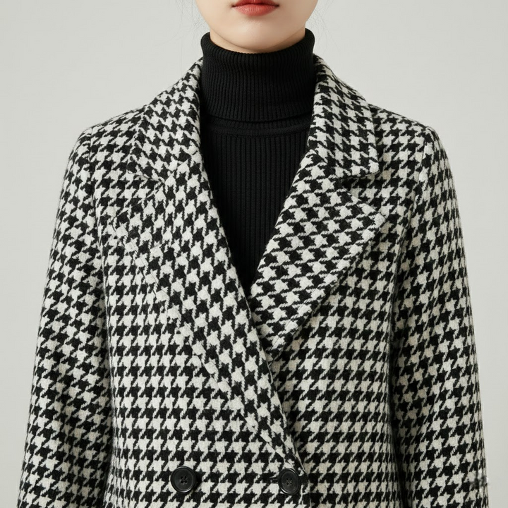 Palton cu model Pepit