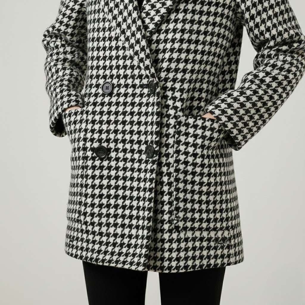 Palton cu model Pepit