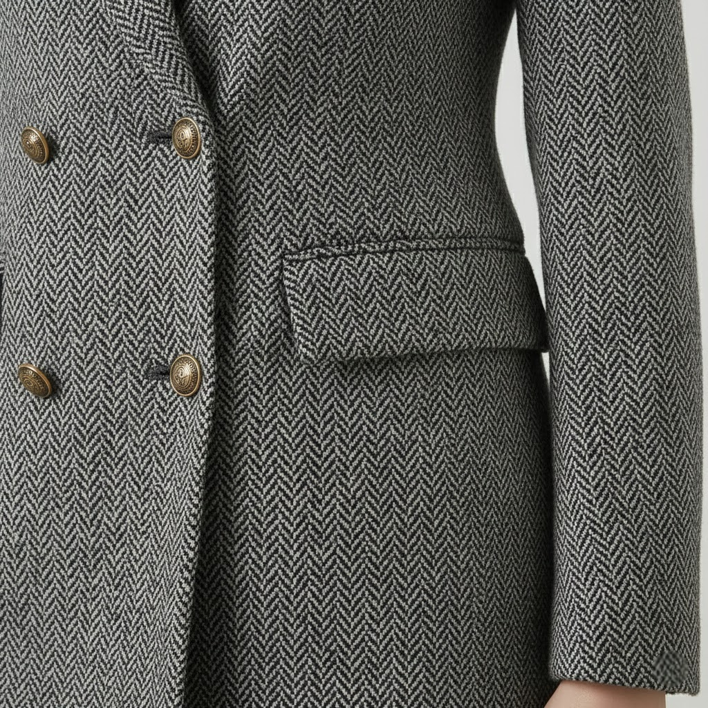 Sacou croit cu nasturi aurii