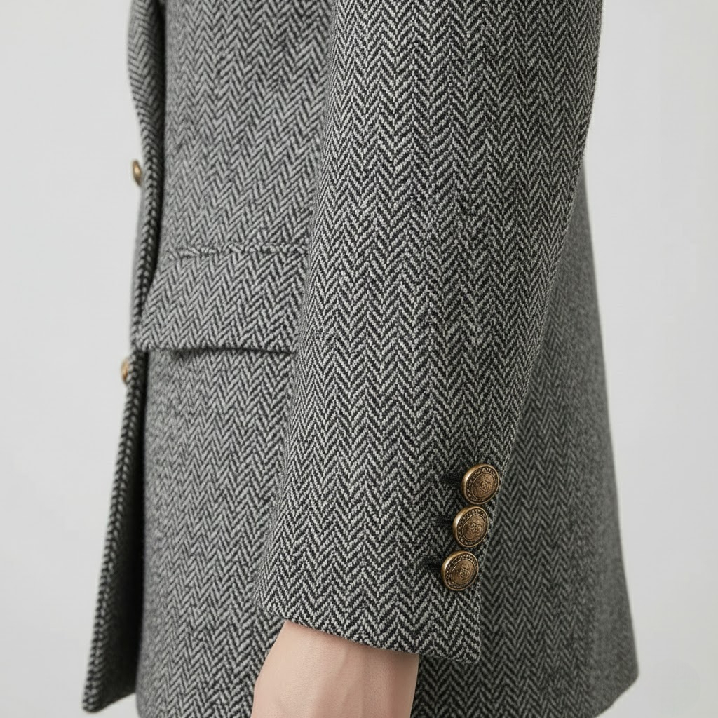 Sacou croit cu nasturi aurii