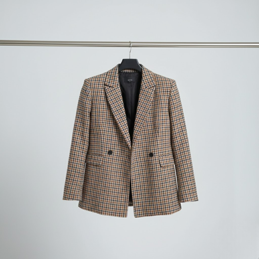 Sacou vintage în carouri