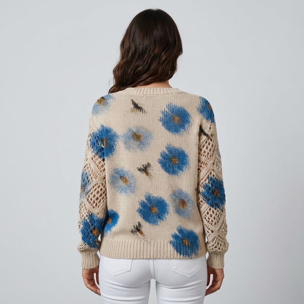 Nia - Pulover Floral Elegant