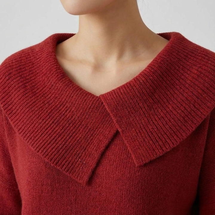 Lucia – Pulover Călduros cu Guler Amplu