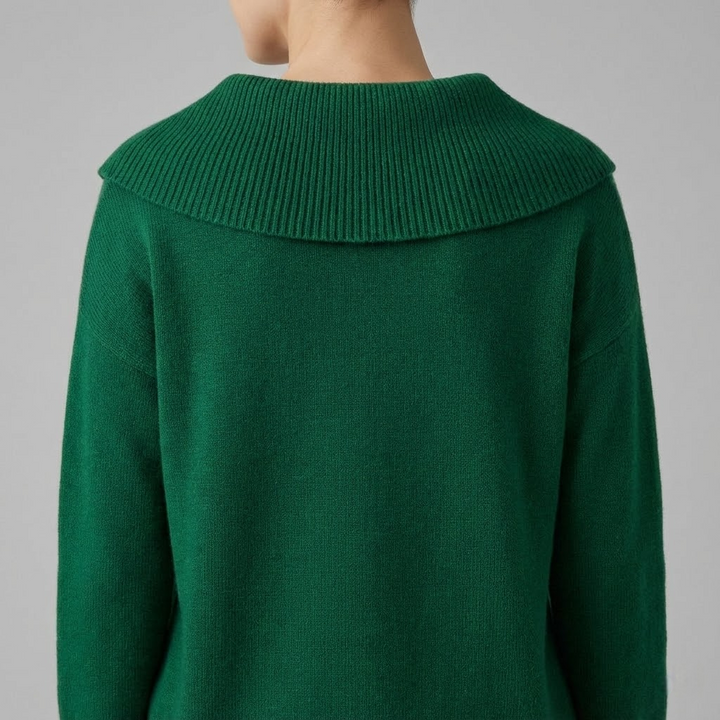 Lucia – Pulover Călduros cu Guler Amplu