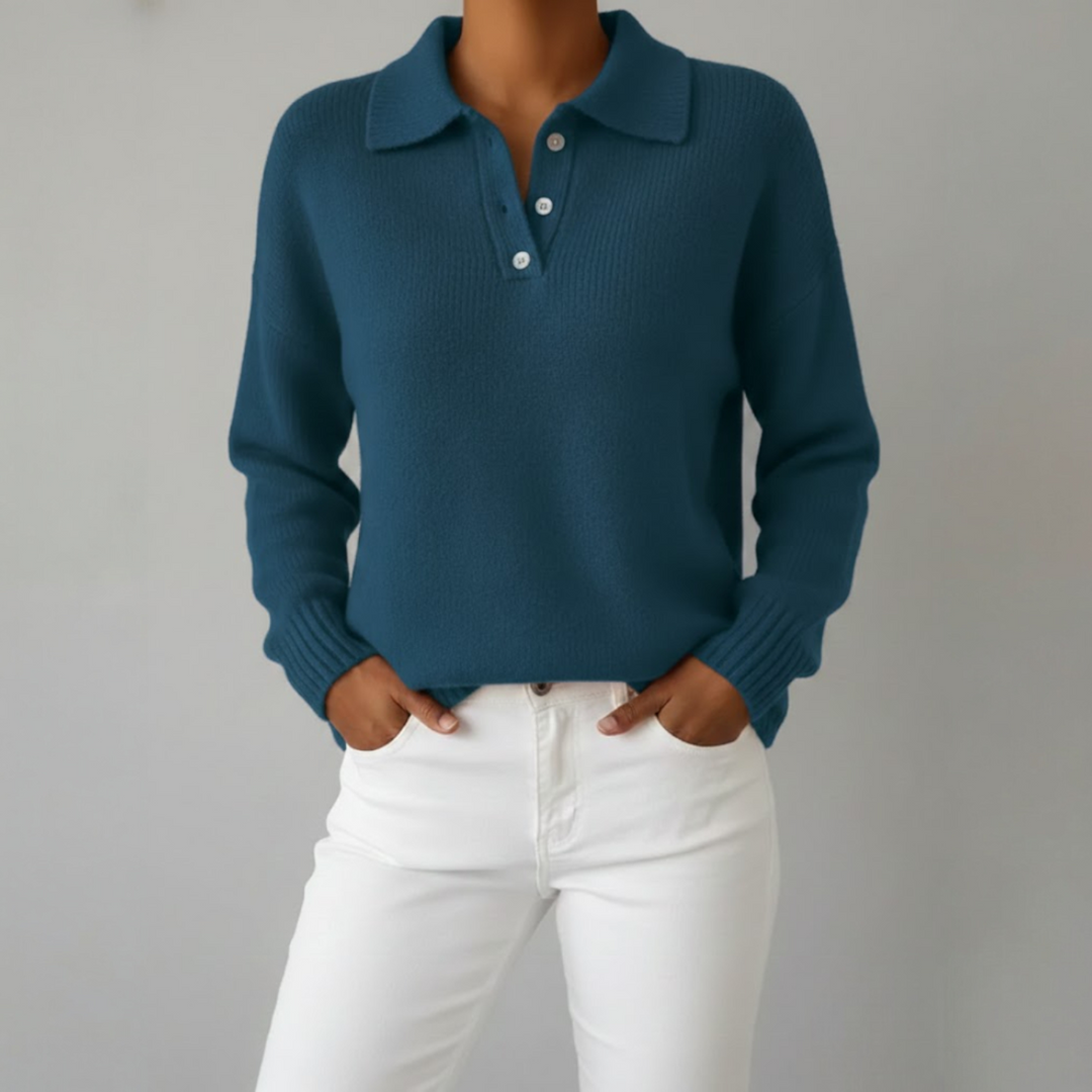 Elena - Pulover moale cu guler