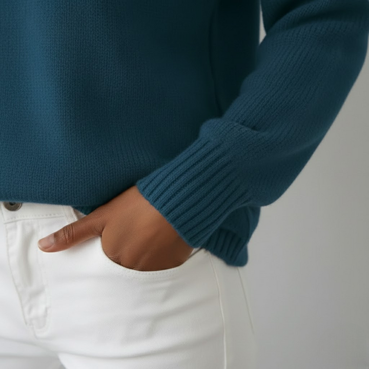 Elena - Pulover moale cu guler