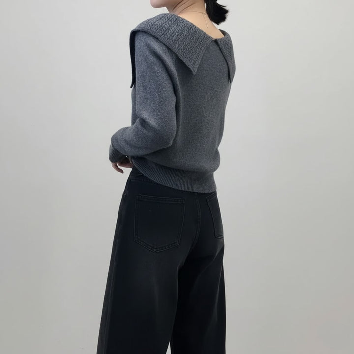 Pulover Premium cu Guler Clasic Rotund